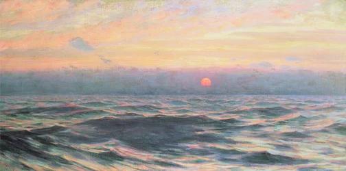 Solnedgång, ca 1900