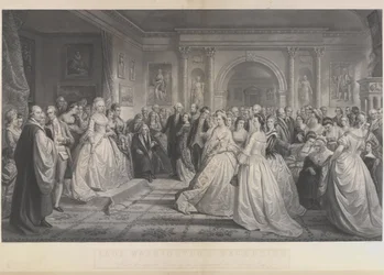 Alexander Hay Ritchie - Det republikanska hovet (Lady Washingtons mottagningsdag) efter Daniel Huntington