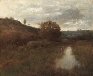 Höstlandskap och pool