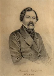 Porträtt av målaren Vasilij Fjodorovich Georg Wilhelm Timm 1820-1895