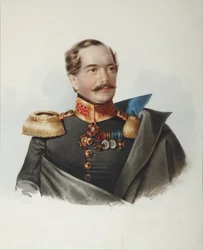 Porträtt av greve Dmitri Alexeevich Shcherbatov 1818-1881, 1849