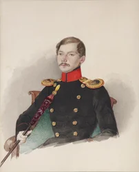 Porträtt av Vasily Vasilievich Engelhardt 1814-1868, 1839-1840
