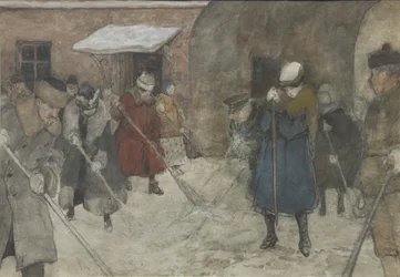 Snöröjning, ca 1921