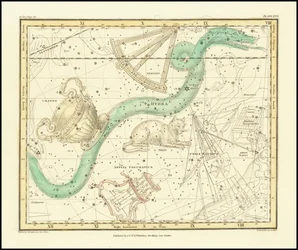 1822 - Alexander Jamieson - Hydra Sextans Felis och krater