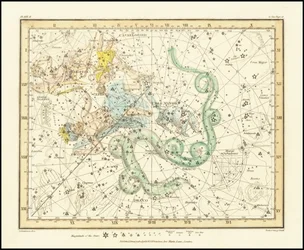 1822 - Alexander Jamieson - Ursa Minor - Lilla björnen visar även Cassiopeia, Draco  Cepheus