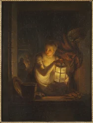 En kvinna med en lykta, 1818