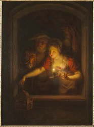 En kvinna med ett brinnande ljus, 1818