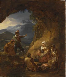 Banditer som går in i en herdes boning, 1823