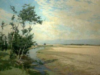 Findhorns bakvatten, Moray Firth, Skottland, 1886