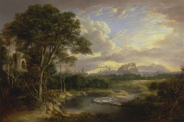 Utsikt över staden Edinburgh, ca. 1822.