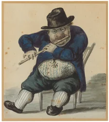 Giacomo Quarenghi, bär riddarorden av Malta och spelar flöjt,