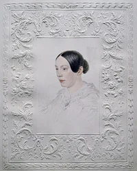Porträtt av Adelaida Alexandrovna Senkovskaya 1800-1858, född friherrinnan von Rahl, sent 1840-tal