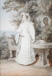 Porträtt av María Isabella av Spanien 1789-1848, drottning av de två Sicilierna, 1825
