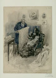Pierre i familjen. Epilog. Illustration till romanen Krig och fred av Leo Tolstoj, 1911-1912.