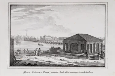 Peter den stores stuga med utsikt över Sankt Petersburg, 1820-talet