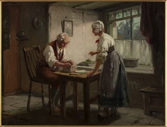 En present för framsidan (olja på duk)