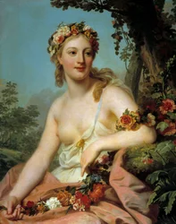 Operans Flora, målning av Alexandre Roslin (1718-1793), 1700-talet, H. 0,72 x 0,91 m, Bordeaux, Musée des Beaux-Arts