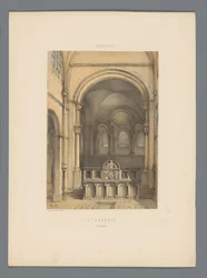 Interiör av Sint-Servaas basilikan i Maastricht St. Servais (Intérieur) (titel på objekt) Monuments de Maastricht (serietitel)