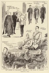 Öppnandet av parlamentet, skisser i underhuset