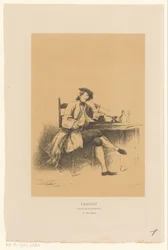 Självporträtt av Cornelis Troost Tröstande observation (titel på objekt)