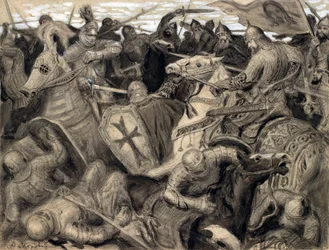 ""Alexander Nevsky"" Scene de bataille a l