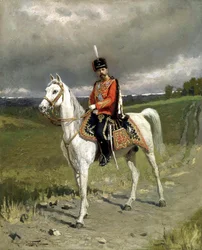 Porträtt av kejsar Nicholas II 1868-1918, 1907.
