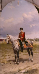 Porträtt av kejsar Nicholas II 1868-1918, 1908