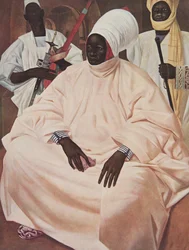 Barma Mata, Sultan av Zinder (studie för porträttet), från afrikanska teckningar och målningar, avrättad under Citroen Center Africa-expeditionen, andra Haardt Audouin-Dubreuil-uppdraget, pub. Paris