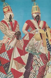 Cavaliers Djerma (Niamey), från Drawings and Paintings of Africa, avrättad under Citroen Center Africa-expeditionen, andra Haardt Audouin-Dubreuil-uppdraget, pub. Paris, 1927