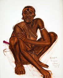 Marigua, MGogo (Dodoma), från Drawings and Paintings of Africa, avrättad under Citroen Center Africa-expeditionen, andra Haardt Audouin-Dubreuil-uppdraget, pub. Paris, 1927