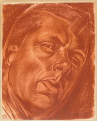 Porträtt av Boris Grigoriev 1886-1939, 1922.