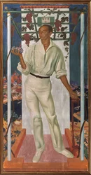 Porträtt av den mexikanske konstnären Roberto Montenegro Nervo 1887-1968, 1915