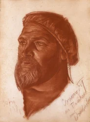 Porträtt av arkitekten Leonid Romanovich Sologub 1884-1956, 1933