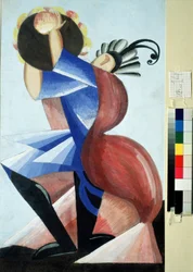 Teaterkostym för pjäsen ""Romeo och Julia"" av William Shakespeare. Gouache av Alexandra Alexandrovna Exter (1882-1949) 1921 State A. Radishchev Art Museum, Saratov