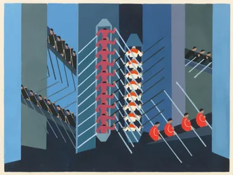 Naturskön design från portföljen Décors de Théâtre, 1930.