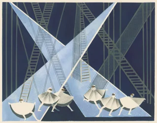 Naturskön design från portföljen Décors de Théâtre, 1930.