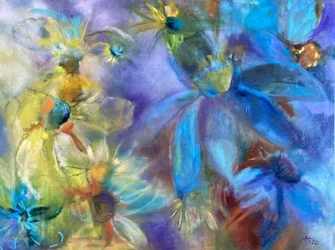 Drömlika abstrakta blommor