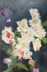 Mjuka vita blommor