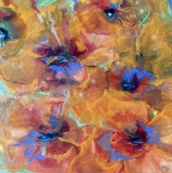 Livfulla abstrakta blommor