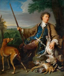 Porträtt av konstnären som jägare, ca 1699 (målning på duk)