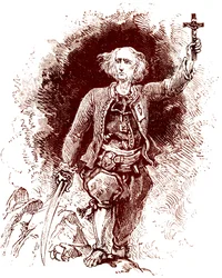 En Chouan-präst. Royalistiskt uppror i Bretagne. Slutet av 1800-talet (gravyr)
