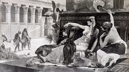 Cleopatra provar gifter på sina undersåtar - av Cabanel