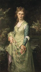 Christina Nilsson en Ophelie - Christina Nilsson (1843-1921) som Ophelia, av Cabanel, Alexandre (1823-1889). Olja på duk
