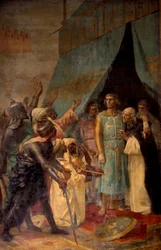 Sjunde korståget: kung Ludvig IX (Sankt Ludvig) (1214-1270) i Jerusalem. Målning av Alexandre Cabanel (1823-1889), 1800-talet. Paris, Panthéon