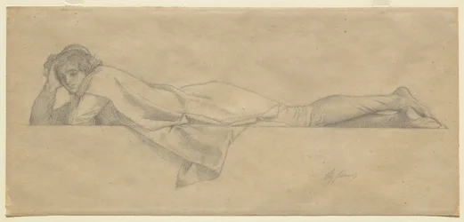 Studie för "Den florentinska poeten", c.1853