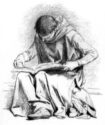 Studie för The Education of St Louis Pantheon, c1880-1882.