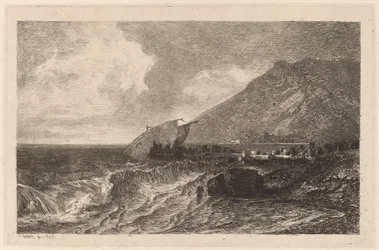 Skeppsbrott på en strand