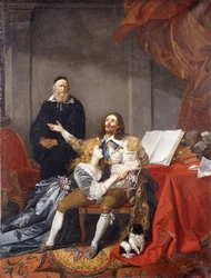 Kung Charles I tar avsked från sin familj innan han avrättas,
