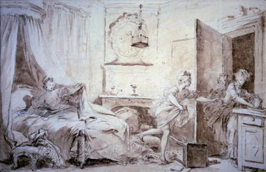 Ma shirt burn Teckning i tvätten av Alexandre Evariste Fragonard (1780-1850) 1700-tal sön. 0,24x0,37 m Paris, Louvren