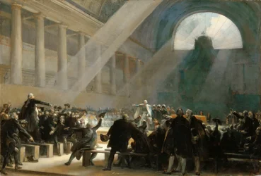 Mirabeau svarar Dreux-Brézé vid nationalförsamlingens möte den 23 juni 1789